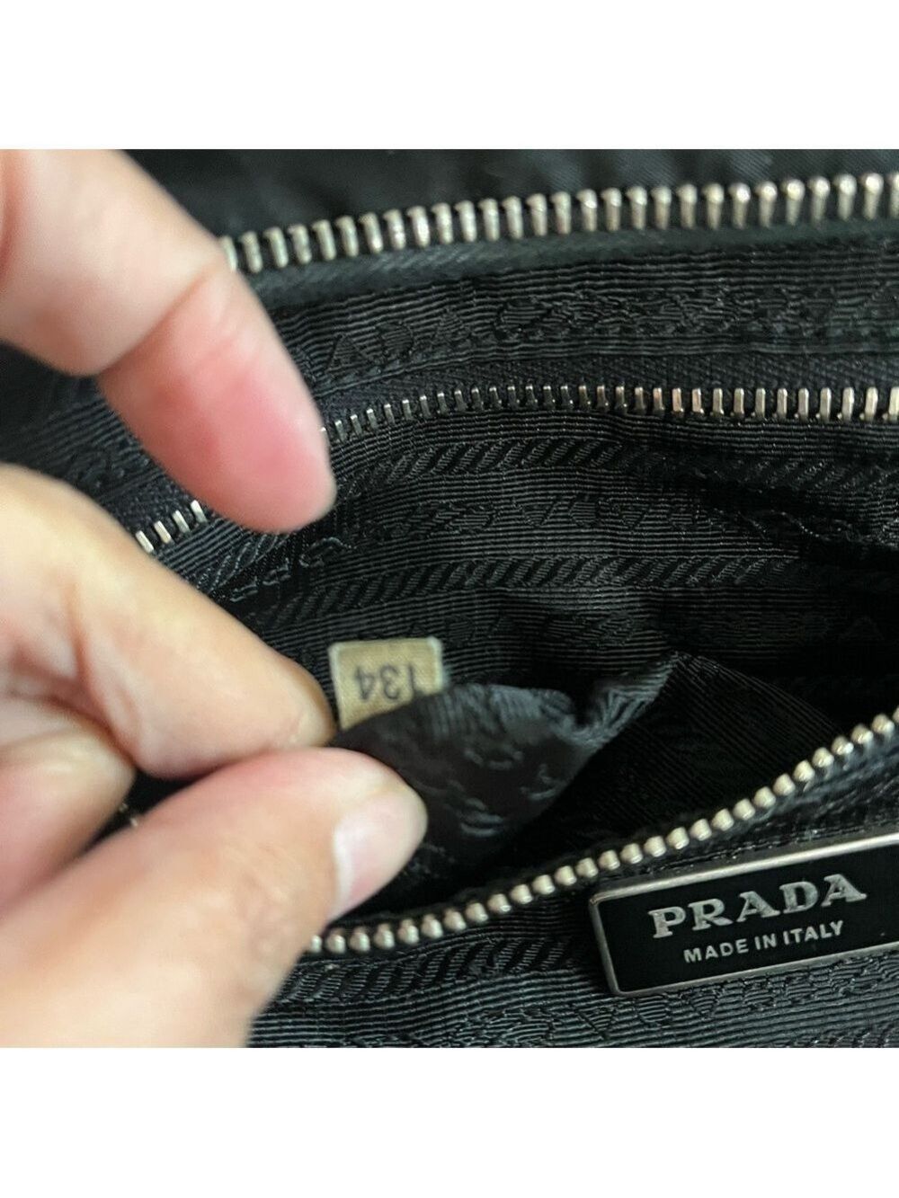 PRADA BLACK TESSUTO HANDBAG - Picture 14 of 16